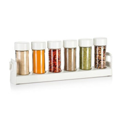 SPICE JARS IN NARROW STAND...