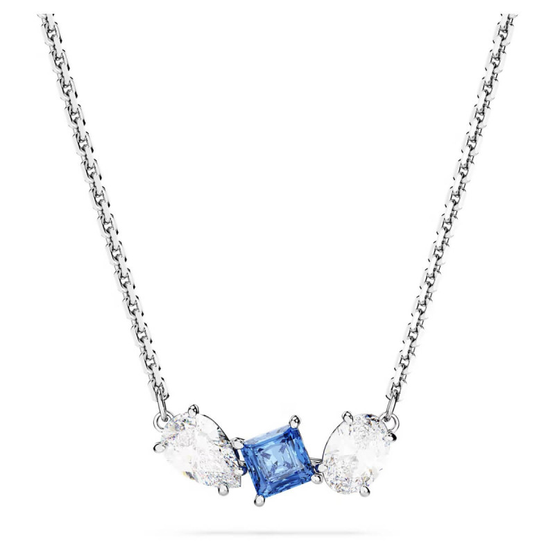 MESMERA PENDANT, BLUE AND WHITE, RHODIUM PLATED 5668276