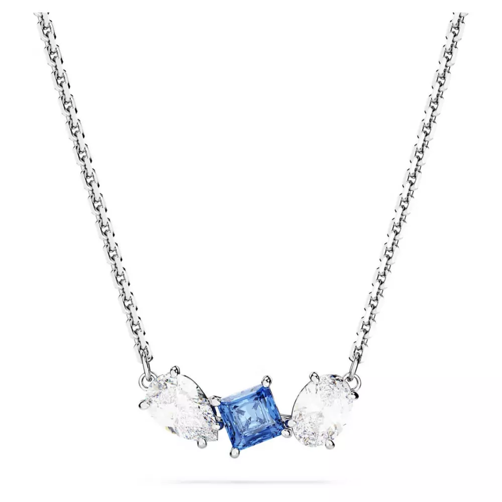 MESMERA PENDANT, BLUE AND WHITE, RHODIUM PLATED 5668276