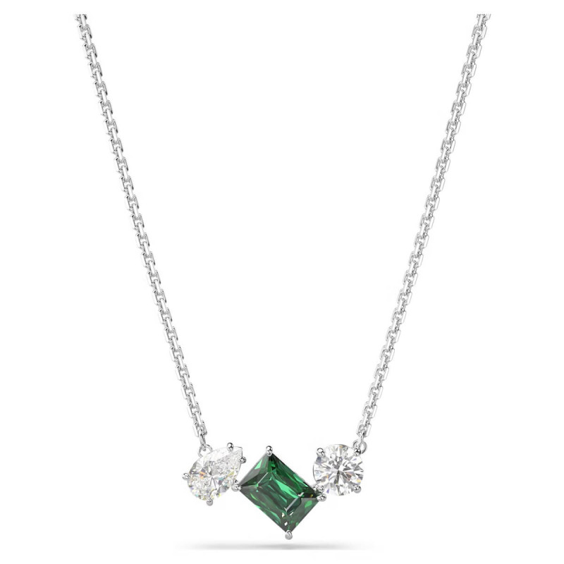 MESMERA PENDANT WHITE AND GREEN, RODHIUM PLATED 5668278