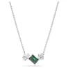 MESMERA PENDANT WHITE AND GREEN, RODHIUM PLATED 5668278