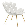 FILICUDI ARMCHAIR, WHITE/BRASS 17001WH-BR