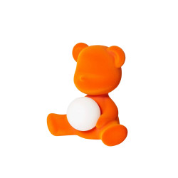 TEDDY GIRL LAMP VELVET FINISH, RECHARGEABLE LED 25002