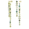 GEMA PIERCED EARRINGS GREEN GOLD TONE PLATED 5657390