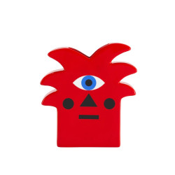 OGGIAN VASE, RED PALM 49001RP