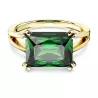 MATRIX RING, RECTANGULAR CUT, GREEN, GOLD PLATED