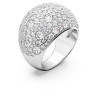 LUNA COCKTAIL RING, MOON, WHITE, RHODIUM PLATED