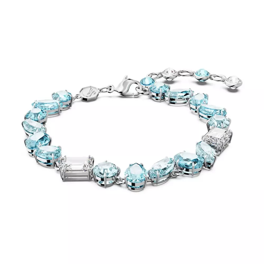 BRACCIALETTO GEMA, BLU, PLACCATURA RODIO 5666018