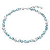 GEMA NECKLACE, MIXED CUTS, BLUE, RHODIUM PLATED 5666007