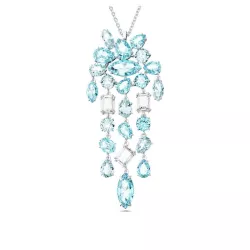 GEMA PENDENT, BLUE, RODHIUM...