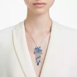 GEMA PENDENT, BLUE, RODHIUM PLATED 5666014