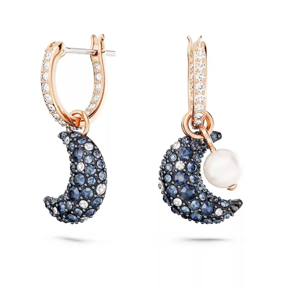 LUNA EARRINGS, MULTICOLORED, ROSE GOLD TONE PLATED 5671569