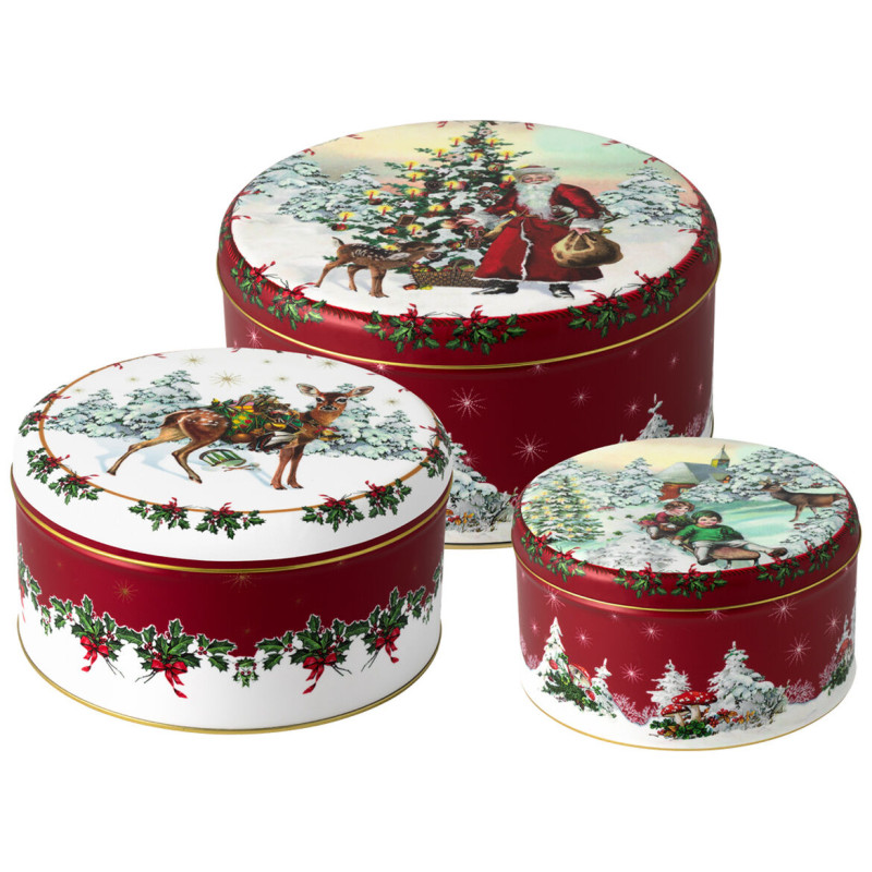 SET OF 3 BOXES FOR SWEETS WINTER COLLAGE ACCESSORIES 9391/0070
