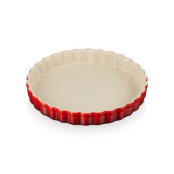 RED CHERRY FLUTED FAN DISH,...