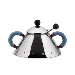 SUGAR BOWL WITH SPOON, STAINLESS STEEL 9097