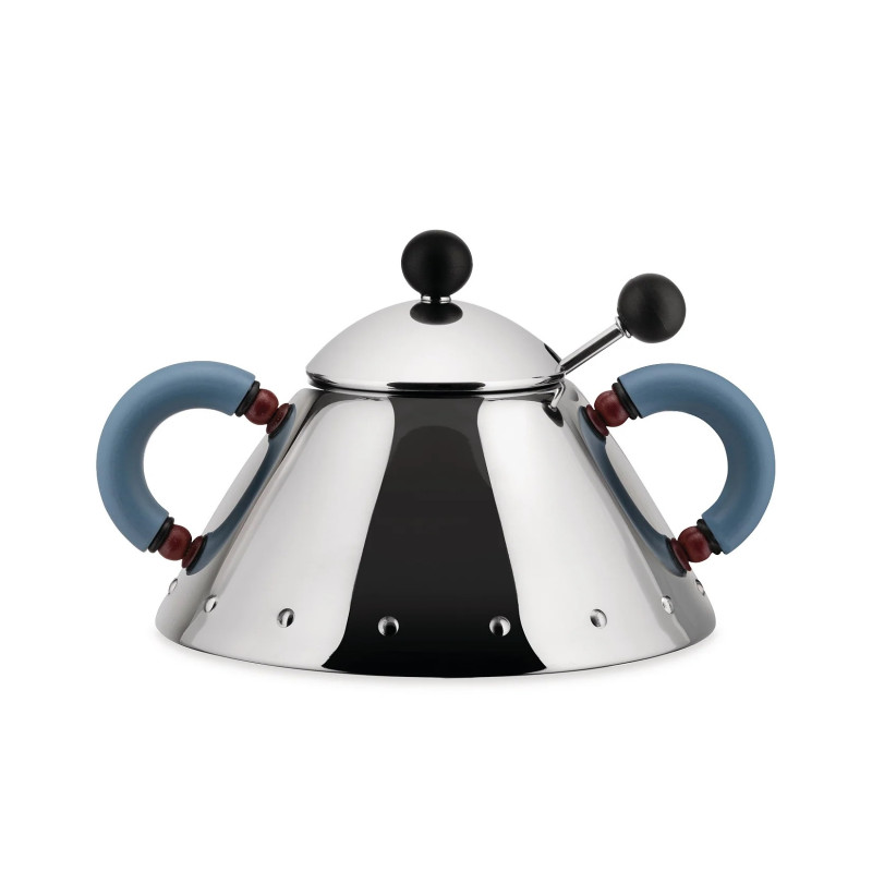 SUGAR BOWL WITH SPOON, STAINLESS STEEL 9097