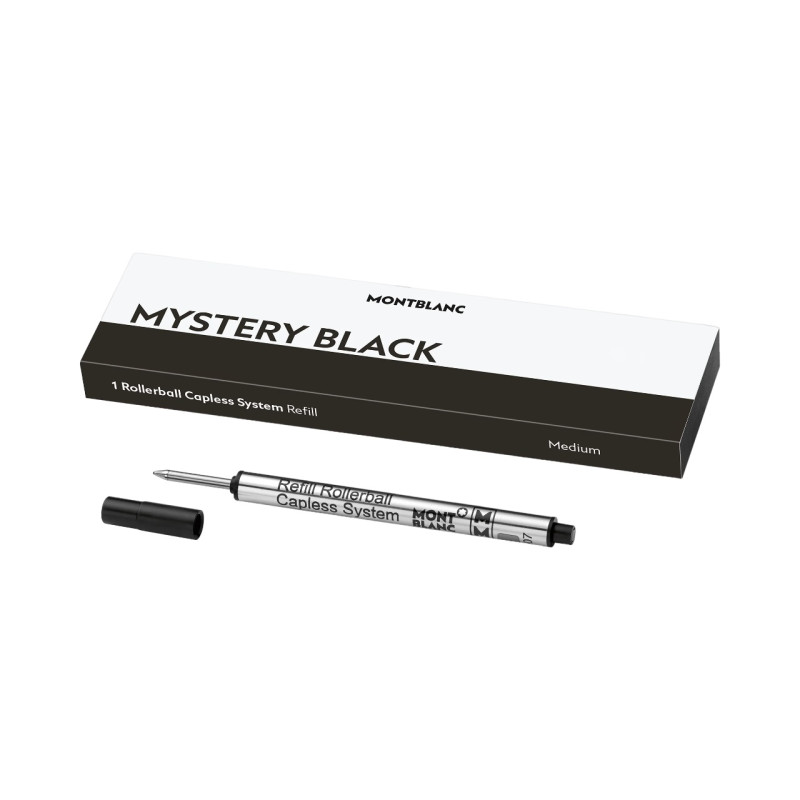 1 ROLLERBALL CAPLESS REFILL, MYSTERY BLACK "M"