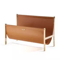 MAGAZINE HOLDER, LEATHER &...