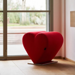 RED HEART SHAPED CHAIR, VELVET LOVE42R