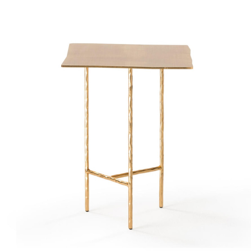 SMALL SQUARED TABLE XXX 33 CM, GOLD