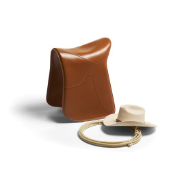PEPE SEATING L, IN NATURAL BROWN LEATHER