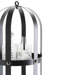 THE CAGE 168 CM, BLACK / BLACK STUDS