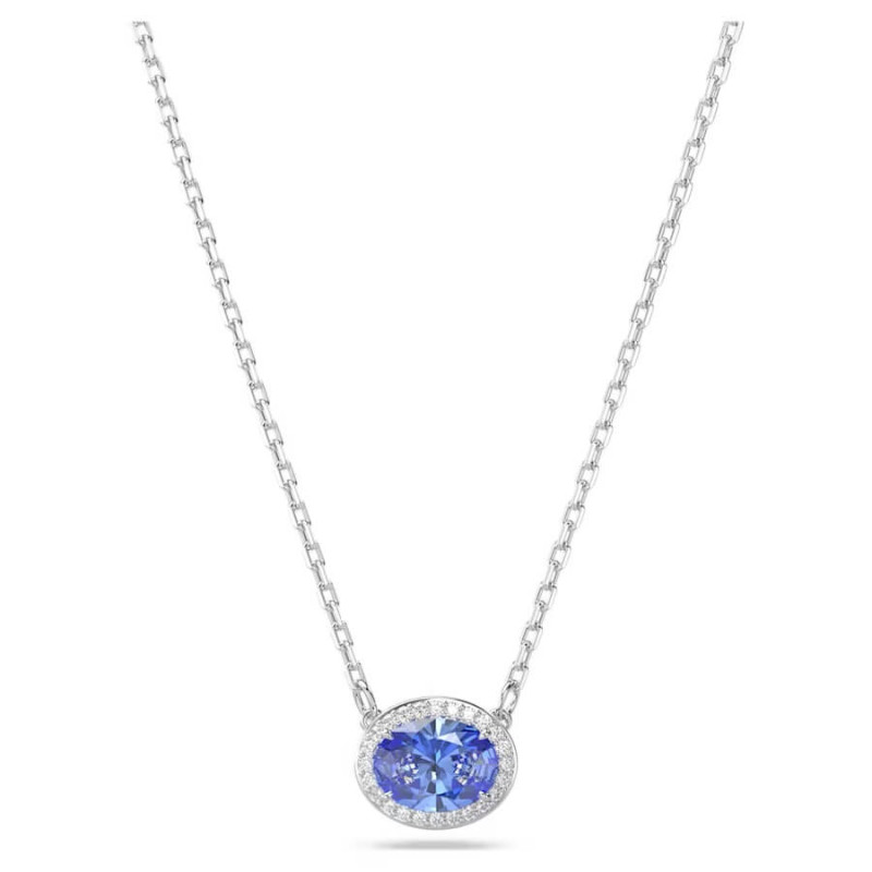 CONSTELLA NECKLACE, OVAL CUT, BLUE, RHODIUM PLATED 5671809