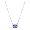 CONSTELLA NECKLACE, OVAL CUT, BLUE, RHODIUM PLATED 5671809