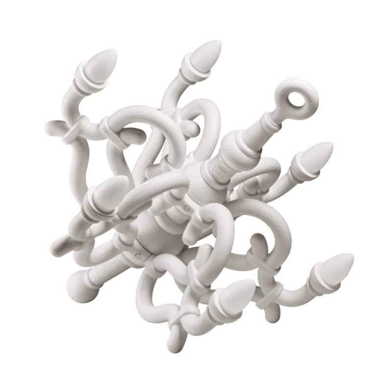 FALLEN CHANDELIER LAMP, SIZE M WHITE 37001WH