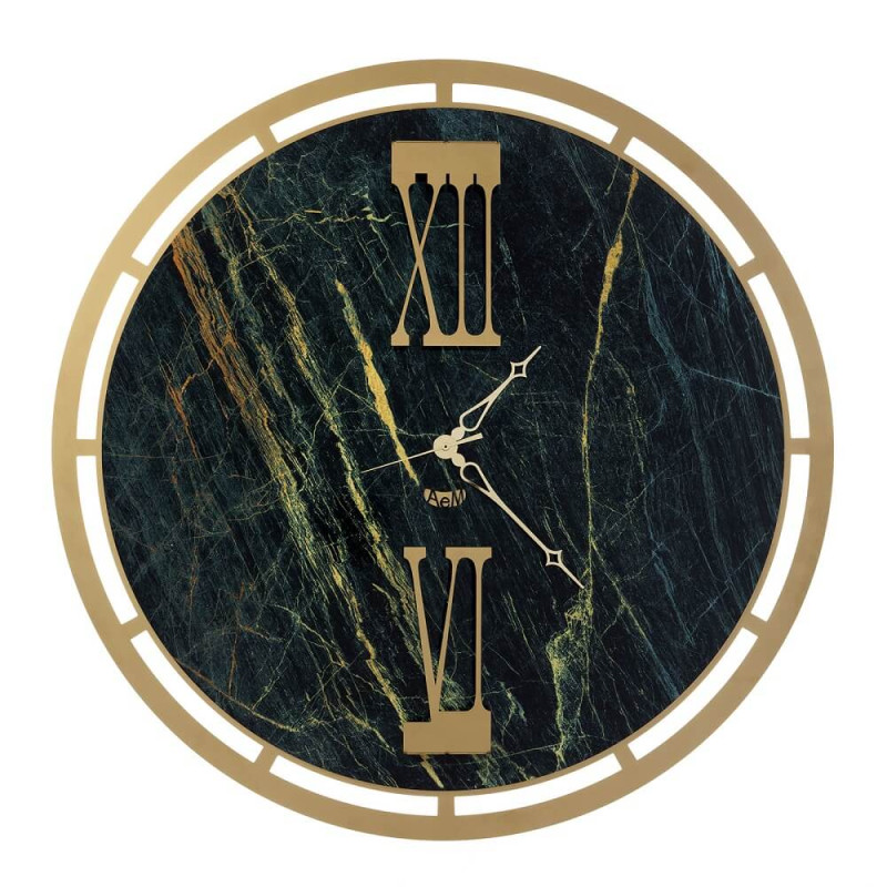 MOOD WALL CLOCK, MARBLE EFFECT AND GOLD VEINING, 0OR3834C334