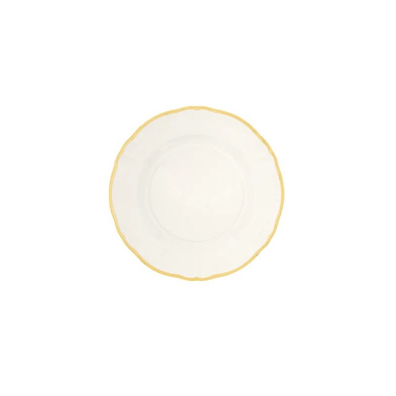 DESSERT PLATE 22.5 CM, PARISIENNE WHITE & GOLD PAR04002