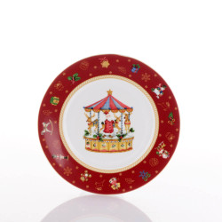 SET OF 6 FRUIT PLATES 22 CM, WINTER GIFT 729955