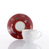 SET OF 2 TEA CUPS WITH SAUCERS, WINTER GIFT 729960