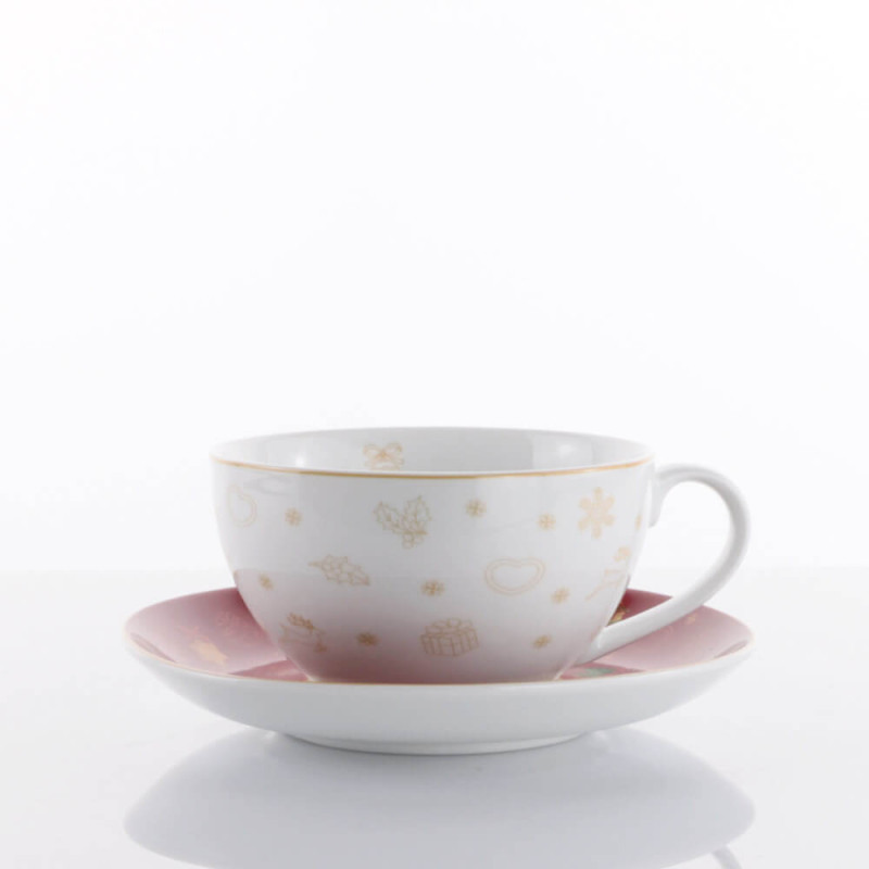 BREAKFAST CUP WITH SAUCER, WINTER GIFT 729962