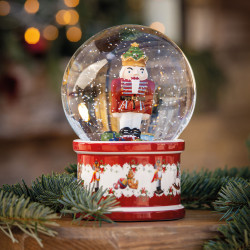 CRYSTAL BALL WITH NUTCRACKER, CHRISTMAS TOYS 8327/6694