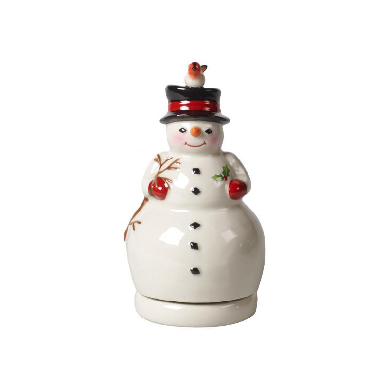 MELODY TURNING SNOWMAN FIGURINE, 1486406303