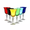 SET OF 6 FLUTE GOBLETS, ARLEQUIN ZACCARIA OL02831