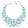 GEMA NECKLACE, MIXED CUTS, BLUE, RHODIUM PLATED 5672879