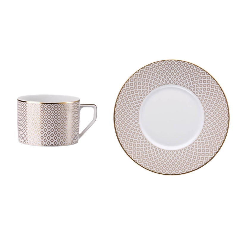 TAZZA TE CON PIATTO, FRANCIS CARREAU BEIGE 10460/404308/14640