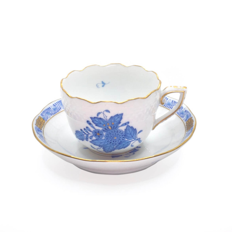 COFFEE CUP WITH SAUCER APPONYI BLUE AB 711