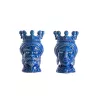 SET DI 2 TESTE DI MORO, CERAMICA ARTIGIANALE SICILIANA