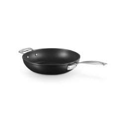 NON STICK ALUMINUM DEEP FRYING PAN, WITH HANDLE
