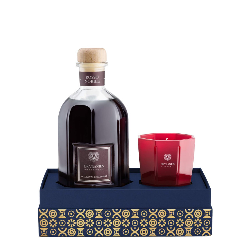 GIFT BOX PERFUME 250 ML + CANDLE 80 g, ROSSO NOBILE