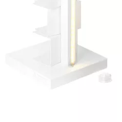 LIBRERIA 15 MENSOLE, RETROILLUMINATO A LED BIANCO E INOX