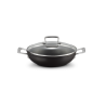TOUGHENED NON-STICK SHALLOW CASSEROLE WITH GLASS LID