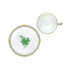 COFFEE CUP WITH SAUCER APPONYI GREEN AV 1709 + 1727