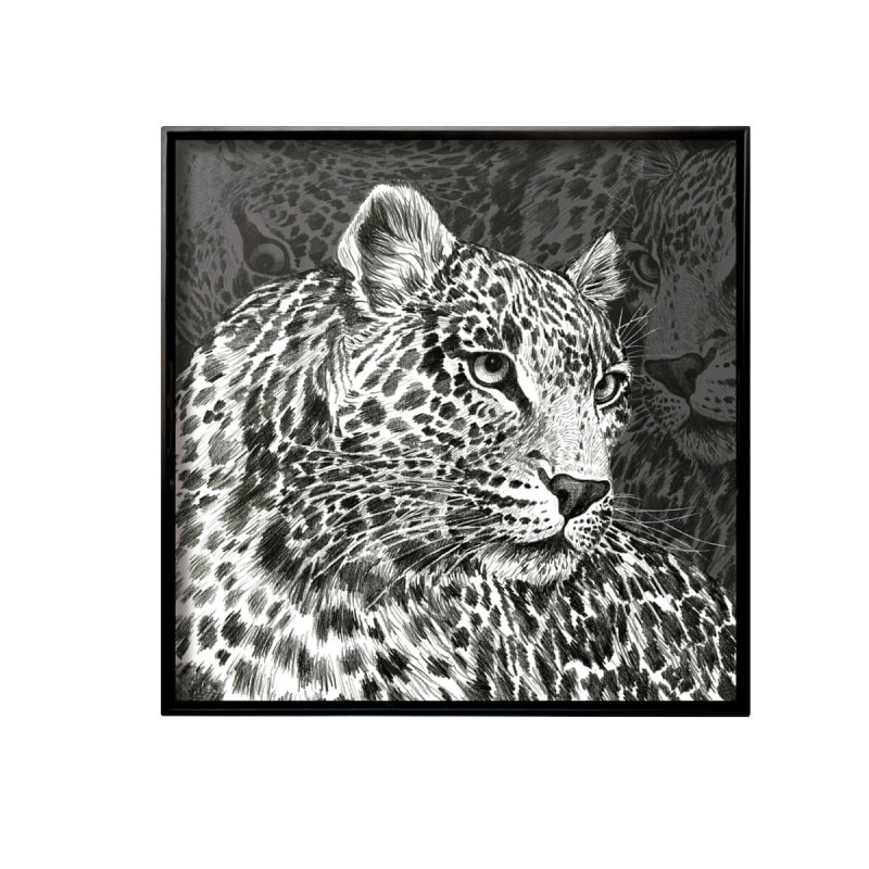 SQUARED TRAY 45 CM - WILD SPIRIT LEOPARD