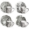 SET 4 TAZZE ESPRESSO CON PIATTINO - WILD SPIRIT
