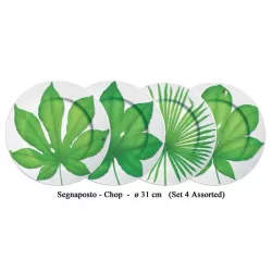 SET OF 4 ASSORTED SERVICE PLATE 31 CM - FREEDOM