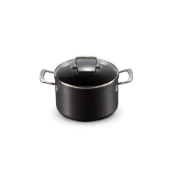 TOUGHENED NON-STICK DEEP STOCKPOT PAN, GLASS LID